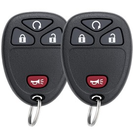 Keyless Entry 2 Pack Keyless Entry Remote Key 4 Buttons Fit for 2007-2016 Chevy Silverado Traverse Equinox Avalanche GMC Sierra Pontiac Torrent Saturn Outlook Vue
