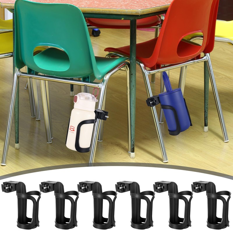 12 Pcs Water Bottle Holder Anti-Spill 360° Rotating for Desk