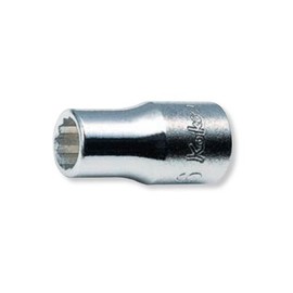 Yamashita Kogyo Laboratory 2405M-8 Socket, 12 Angle, Insertion Angle: 0.25 x Total Length: 0.9 x Standard: 0.3 inches (6.35 x 22 x 8 mm), 1 piece