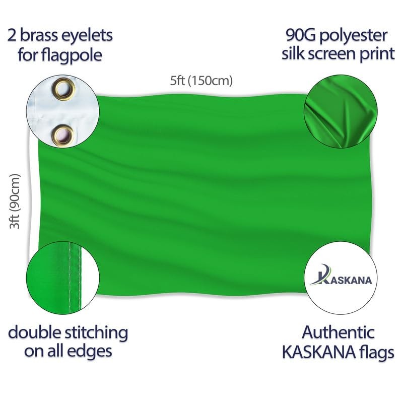 Solid Green Flag – Plain Green Flag - Double-sided Print