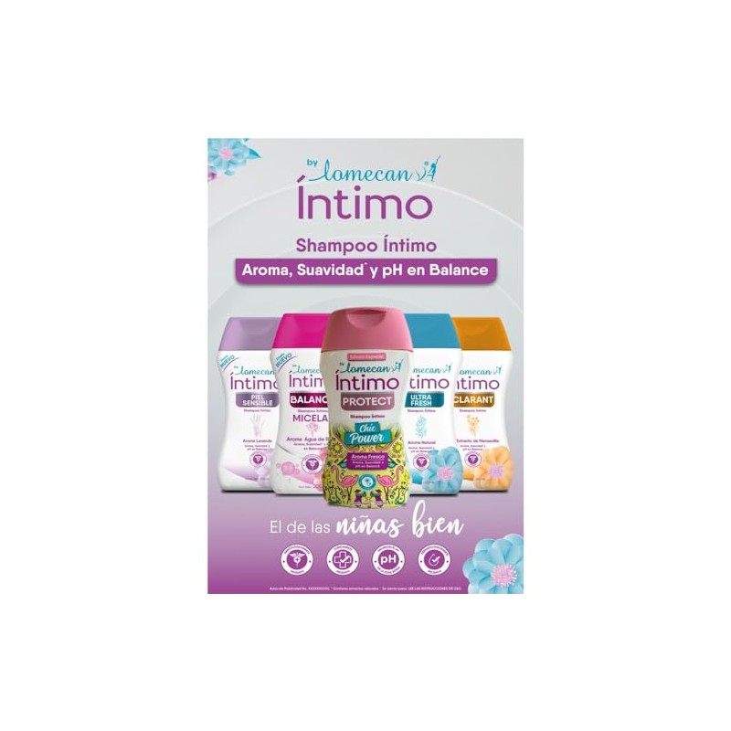 LOMECAN V - Shampoo Íntimo Aclarante. Con activos aclarantes, extracto