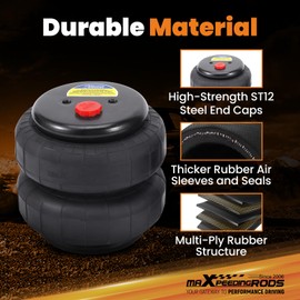 maXpeedingrods 5000lbs Weld On Air Suspension Bags Kit Universal for Trucks Cab Chassis Hotrod Ratrod with 2.75" to 3.5" Axle Tube