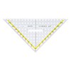 GEOtec drawing triangular ruler 400° TZ-Dreieck®, Plexiglas®, 225 mm, transparent