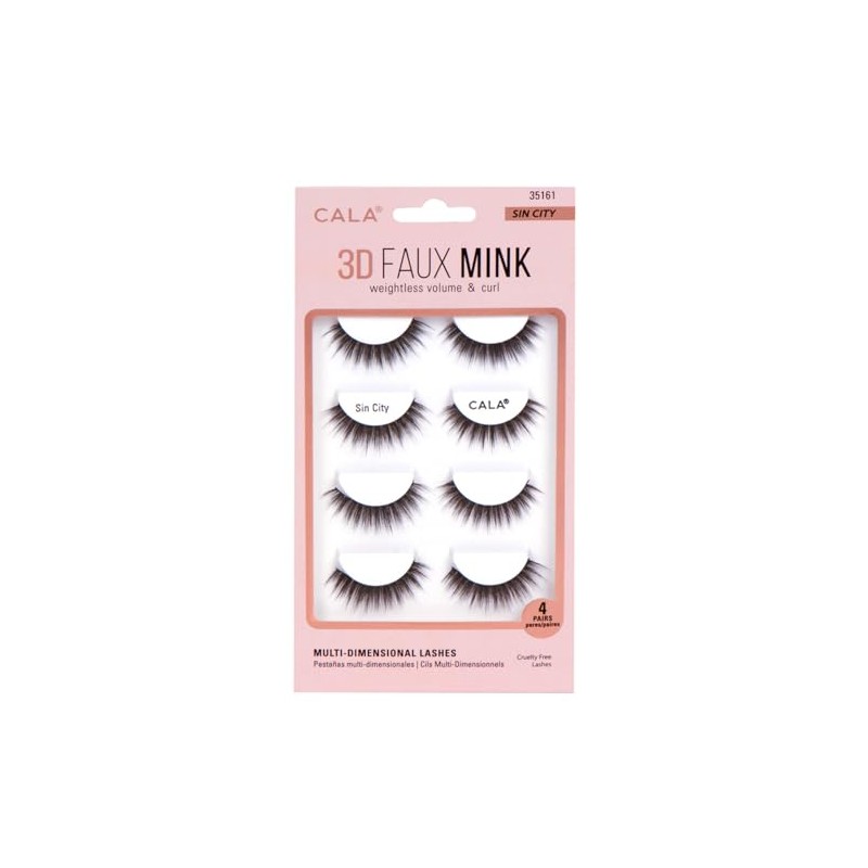 CALA - "3D Fauk Mink" pestañas postizas multidimensionales y ligeras