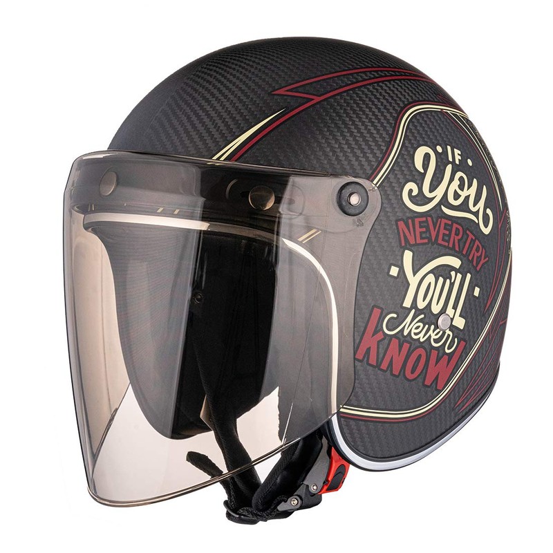 VCOROS Universal 3-Snap Flip Up Visor Shield Lens for Retro