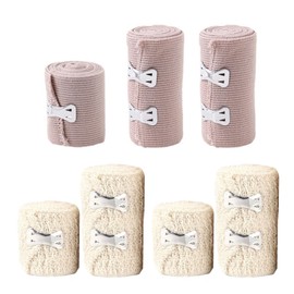 Pack of 7 Elastic Bandage Elastic Bandage Compression Bandages Elastic Bandage Compression Bandages (Skin/White)