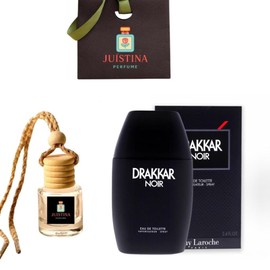Juistina Cologne For Men Drakkar Noir Eau de Toilette 3.4 OZ 2 Pieces Set Bundle With - Hanging Car Smells
