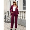 Aotasely Women's 2 Piece Suits Business Casual Outfits Straight Wide