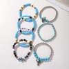 DATOA Western Turquoise Beaded Stretch Bracelet Bohemian Bull Head Cow