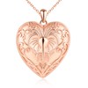 MicLee Locket Photo Heart Necklaces for Women Girl 925 Sterling