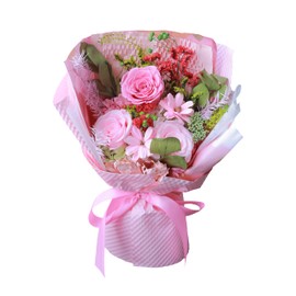 Cyrabota Forever Flowers Bouquet, Preserved Flowers Roses Long Lasting Eternal Flower, Fresh Rose for Women Mom Grandma Gifts (Pink)