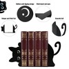 4 Items Eeping Cat Metal Bookends Cute Decorative Book Ends