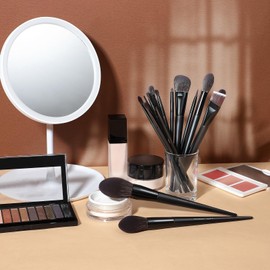 EIGSHOW 19 pcs Schminkpinsel Set Kingnight Series Pinsel Makeup Pinsel Makeup Pinsel Set Premium Synthetik Puder Foundation Contour Blush Concealer Lidschatten Blending - Schwarz