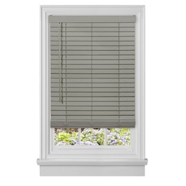Achim Home Furnishings, Grey Cordless GII Madera Falsa 2" Faux Wood Plantation Blind 36" x 64"