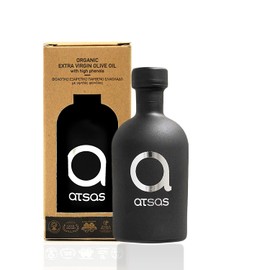 Atsas Extra Virgin Organic Olive Oil - Rich in Phenolic content - Cyprus Cold Pressed Evoo - Multiple Health Award Winner - New Harvest -250 ml
