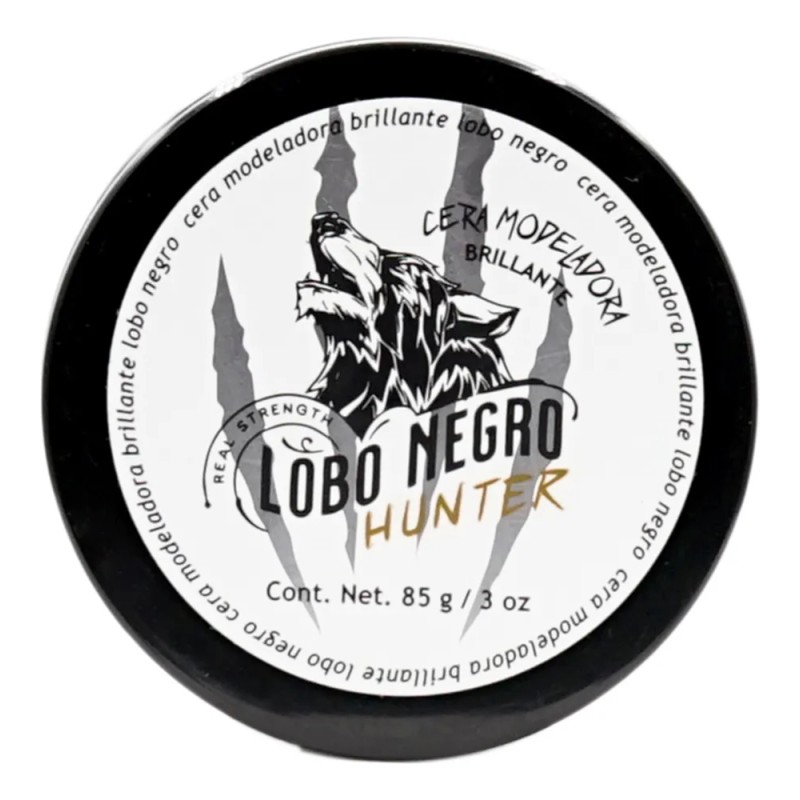 Cera Brillante Lobo Negro Hunter Cabello, Barba 85g