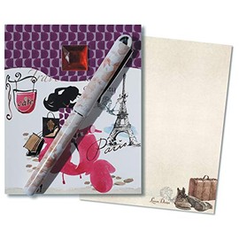 Lissom Design Matchbook Notebooks - Memo Pad with Magnetic Closure and Refillable Ballpoint Pen Mini Pocket Notepad Pen Set, 2-Piece, Traveler