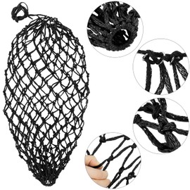 QWORK® Hay net, 101 cm hay net for horses, tight mesh hay net with rings, for cattle, horses
