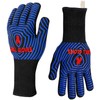 QUWIN BBQ Gloves, Oven Gloves 1472℉ Extreme Heat Resistant, Grilling
