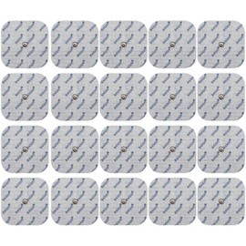 20er Set 5x5 cm Elektroden-Pads - kompatibel mit Compex Muskelstimulationsgeräten | Elektroden-Pads zur Muskelstimulation | Mit 3,75 cm Snap Druckknopf | Zertifiziertes Medizinprodukt von axion