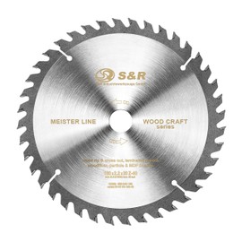 S&R Circular Saw Blade 160 mm x 20 mm x 2.2 mm "Wood Craft" Reducing Ring 16 mm Saw Blade for Wood in Professional Quality