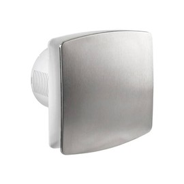 Estevez extractor de aire para baño o cocina 4 pulgadas, 2304-INOX(eco), acero inoxidable, instalación en techo o pared, ventilación antihumedad
