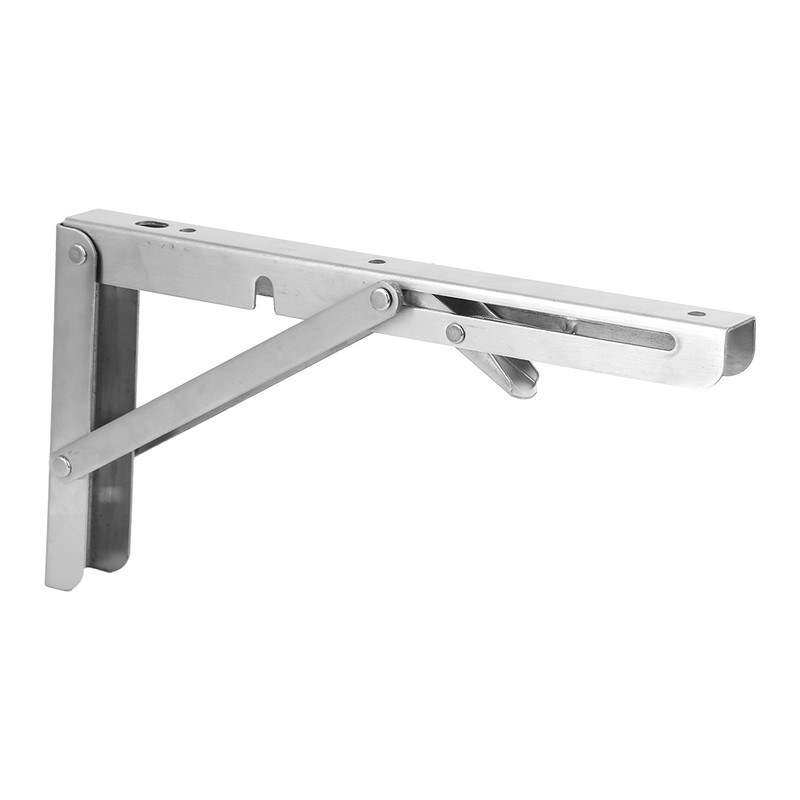 2Pcs Stainless Steel Triangular Folding Bracket Wall Shelf Support Heavy
