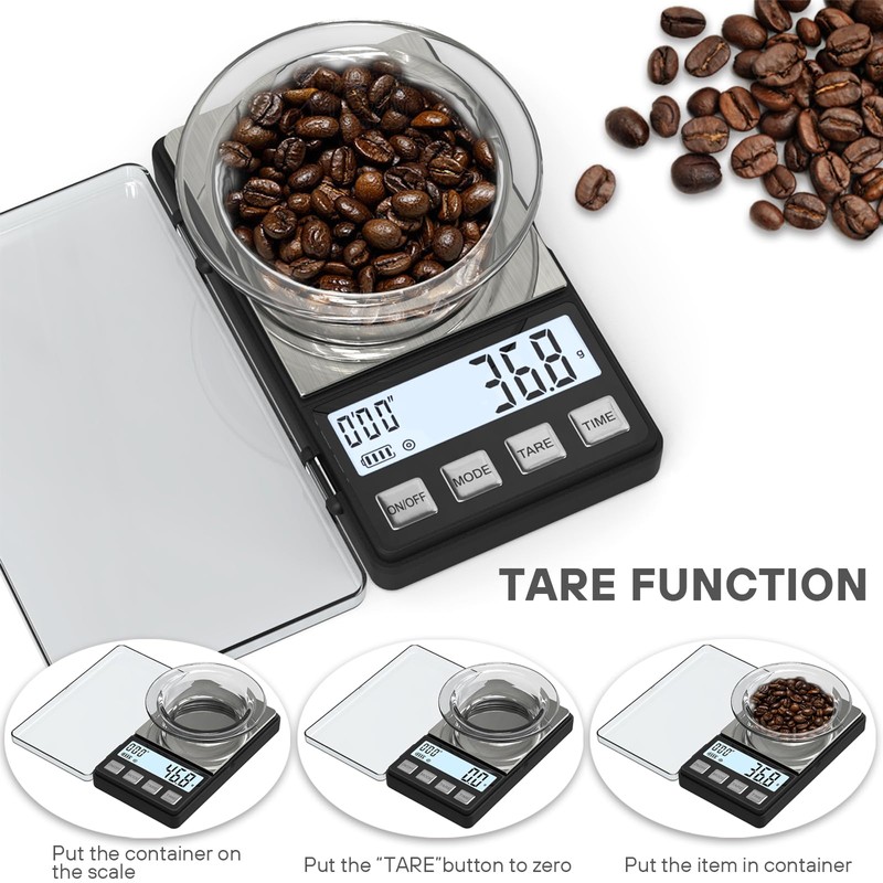 Weightman Espresso Scale with Timer 1000g x 0.1g Small &