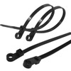 Jiozermi 100 Pcs 8 Inch Black Zip Ties with Screw