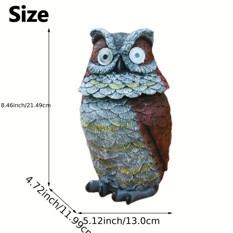 YZYOE LED Solar Nodding owl Light, Outdoor Atmosphere Decoration Light,