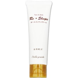 Re Shape All-in-One Cream Stella Grande (Placenta Japanese and Chinese Plant Extract, Gold Leak, Moisturizing, Sensitive Skin, Weak Acid, Skin Care) 1 / 2.1 oz (60 g)