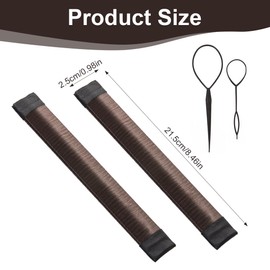 EIHI 4 Pieces Hair Styling Tool Set, 2 Pieces Donut Bun Maker Set, 2 Pieces Braiding Tool Set, French Twister Hair Styling Accessories Tools for Women and Beginners