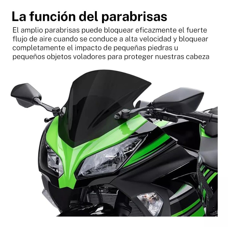 Gomia De Parabrisas De Motocicleta Negroprotección Contra Lluvia