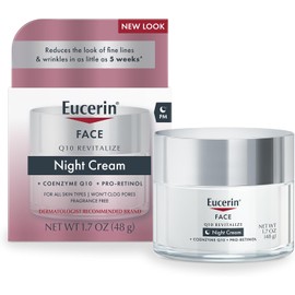 Eucerin, Crema antiarrugas de noche con CoQ10 y pro retinol, 48 g, 1.7 fluid ounces