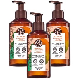 YVES ROCHER Kit Jabn para Manos Aroma Mango, Sin Sulfatos, para Todo Tipo de Piel, Frmula Vegana, Incluye 3 piezas, 190 ml c/u