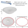 RV Sink | 16" x 14" Oval Bathroom Sink |
