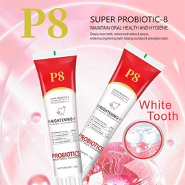 Ultra Whitening Toothpaste – Brightening & Probiotic Formula for Deep Cleaning Oral Care. Achieve a Radiant Smile with Advanced Whitening & Probiotics. 120g Tube for Fresh, Healthy Teeth