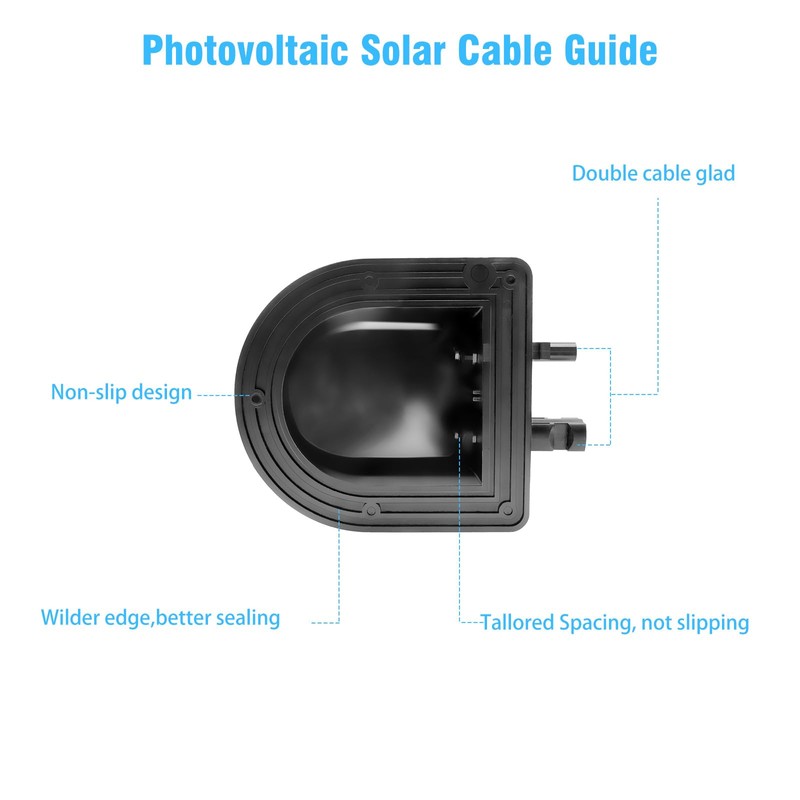 Solar cable guide, roof feed-through solar, roof feed-through, caravan with