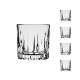 Ocean by Anchor Hocking Traze Present Rocks Glasses (4-Pieces), 12-ounce, Dishwasher Safe