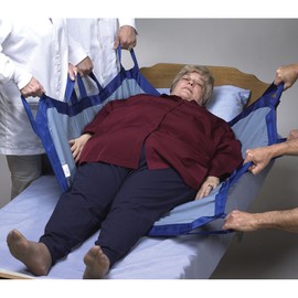 Skil-Care Super-Sling 8-Handle Patient Transfer Pad, 46" x 46", Heavy-Duty Medical Transfer Sheet for Safe Lifting, Positioning, and Mobility Support, Durable Nylon, 500 lb Capacity, 253010