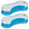 HOMESHOPA Household Scrubbing Brush, 2 Pack Multi purpose Plastic Heavy