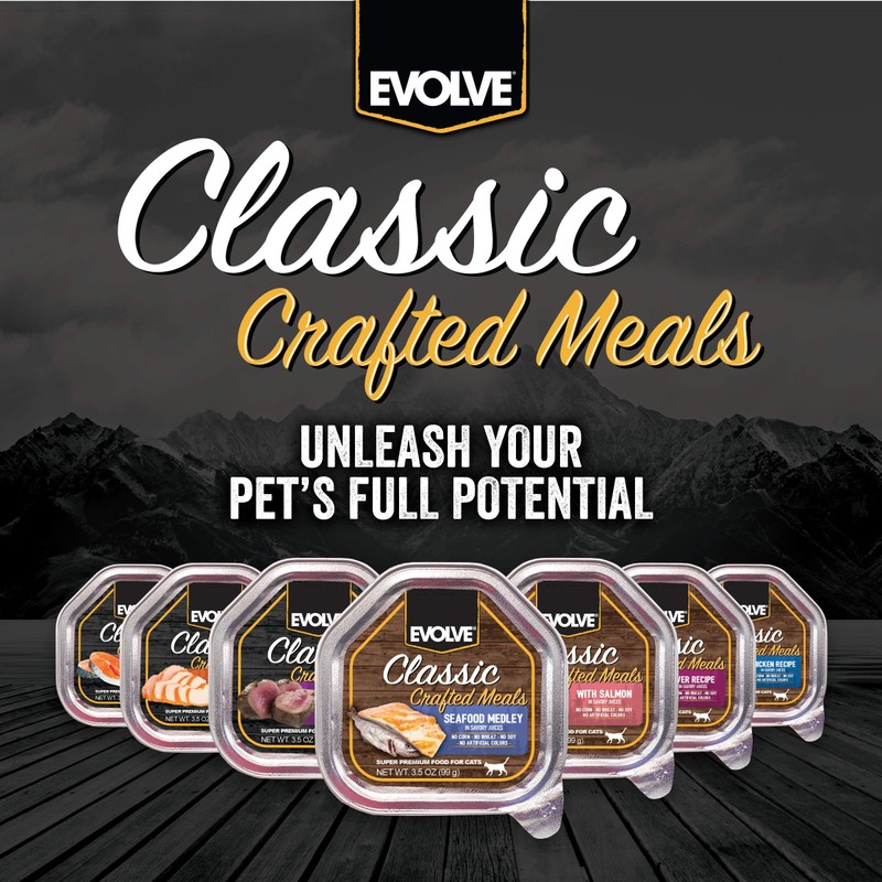 Evolve Classic Crafted Meals Chicken Recipe Cat Food (Pack of