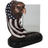 Ebros Gift Patriotic Bald Eagle With American Flag Beveled Engravable