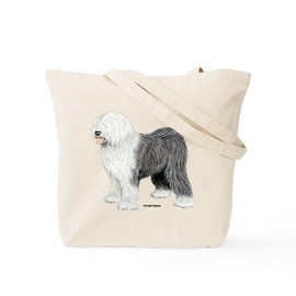 CafePress Old English Sheepdog Tote Bag Reusable Natural Beige Canvas Shopping Bag