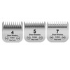 7+5+4 Skip tooth Detachable Pet Dog Grooming Steel Blades Set,Compatible