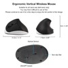 CHUYI Left-Handed Mouse, Ergonomic Vertical Rechargeable Wireless Mouse, 6 Buttons,
