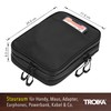 TROIKA Cable Bag with 2 Zip Compartments Black Connected -