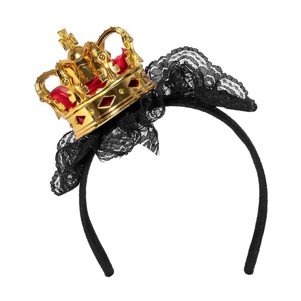 Boland 64559 Tiare Reine Serre-tête avec couronne dorée pour enfants, carnaval, Halloween, fête à thème, théâtre, scène