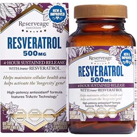 Twinlab Reserveage, Resveratrol for Heart and Cellular Health, Healthy Aging 60 Capsules