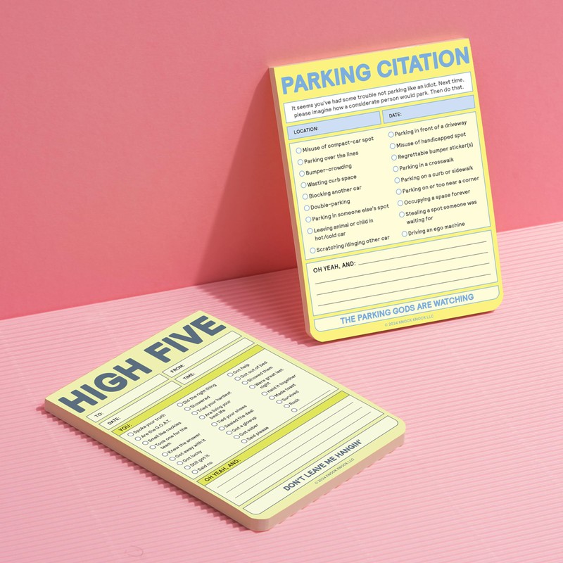 Knock Knock Parking Citation Nifty Note (Pastel Yellow) (Knock Knock